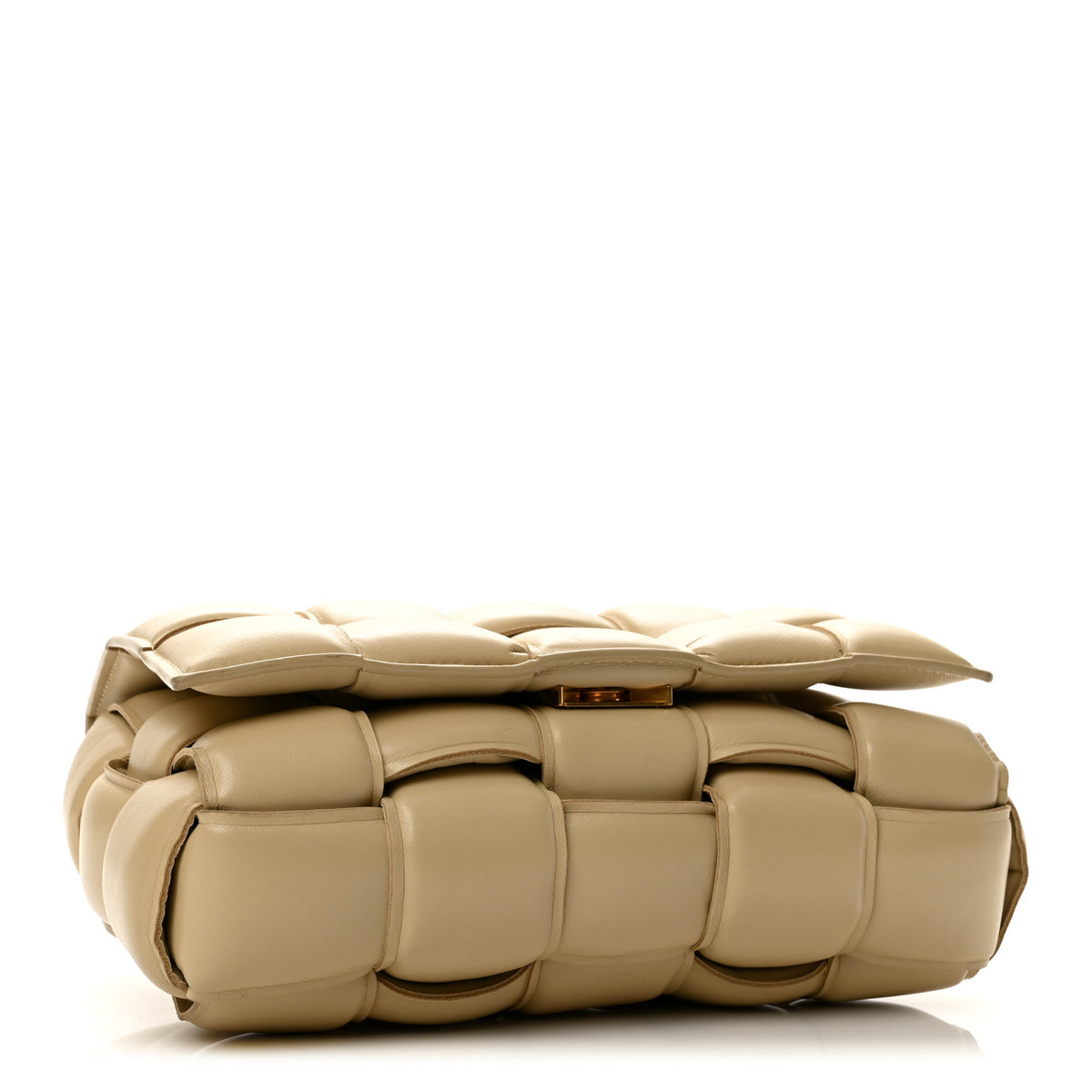 Nappa Maxi Intreccio Padded Cassette Crossbody Bag Porridge