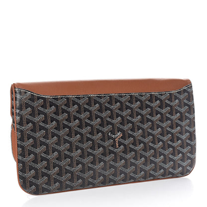 Goyard Goyardine Sainte Marie Soft Clutch Black Gold 3 of 7