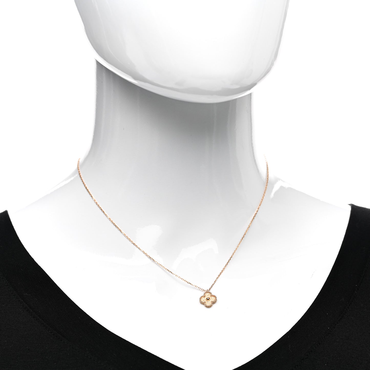 18K Rose Gold Sweet Alhambra Pendant Necklace