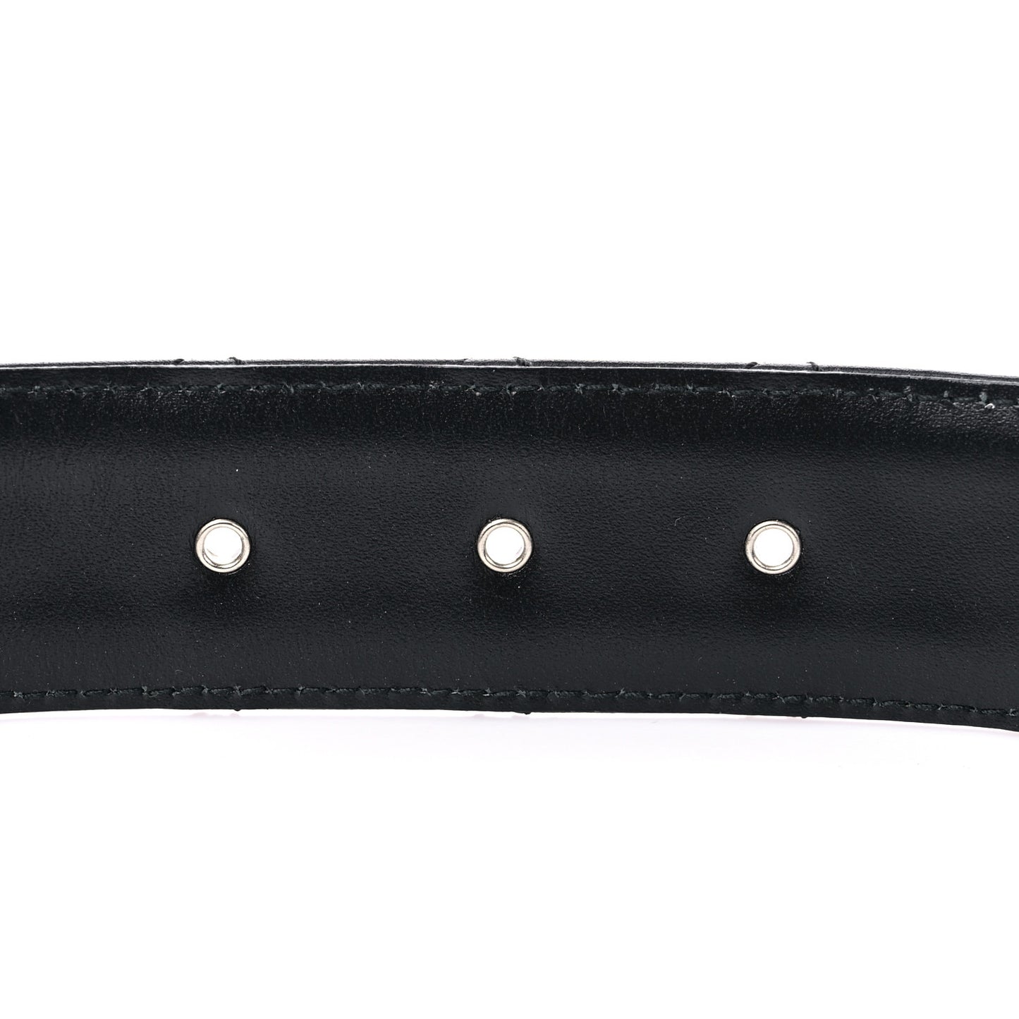 Lambskin Quilted Chain Square Buckle Belt 80 32 Black