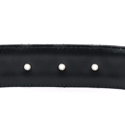 Chanel Lambskin Quilted Chain Square Buckle Belt 80 32 Black 3 of 6