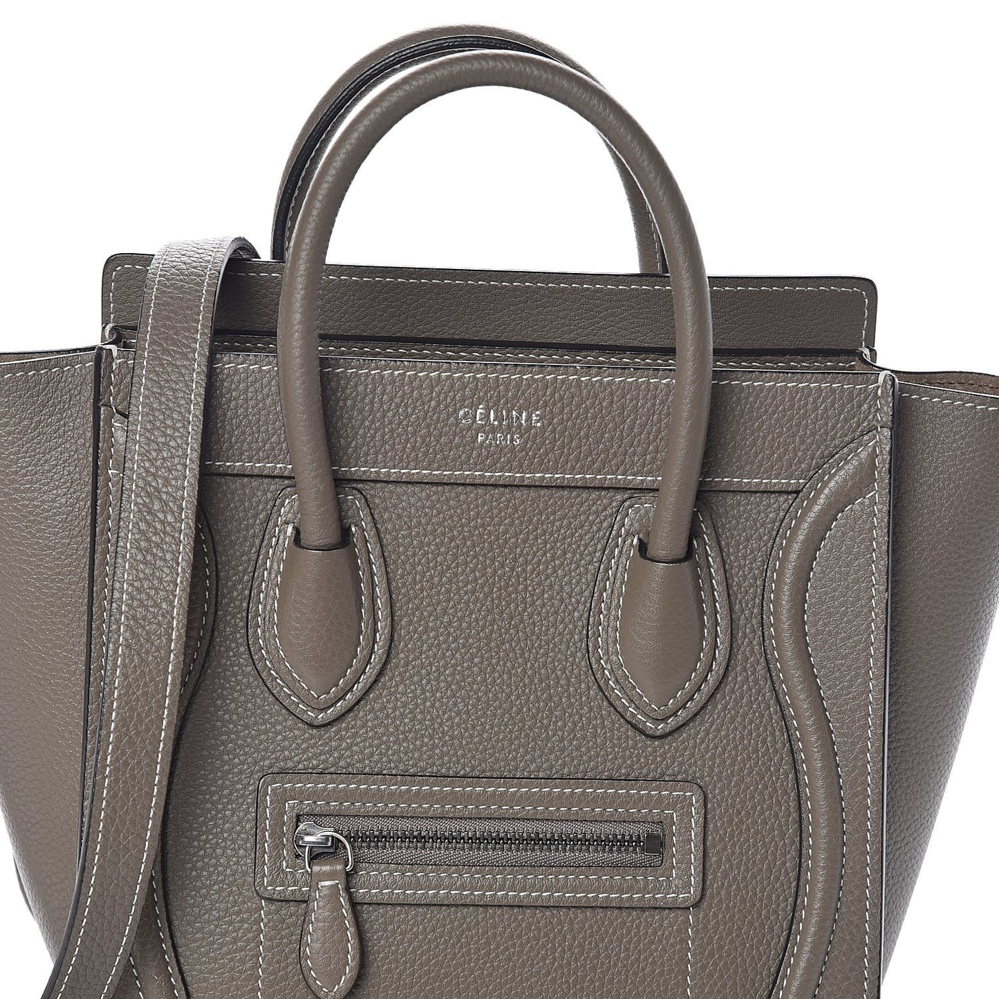 Drummed Calfskin Nano Luggage Souris