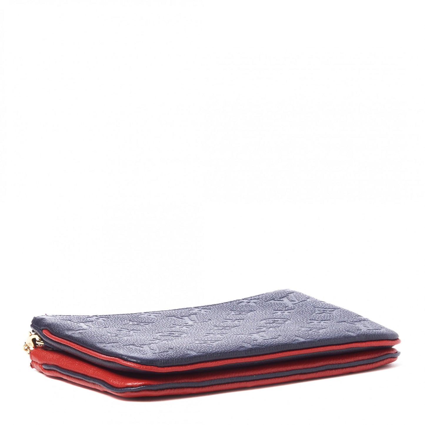 Empreinte Double Zip Pochette Marine Rouge