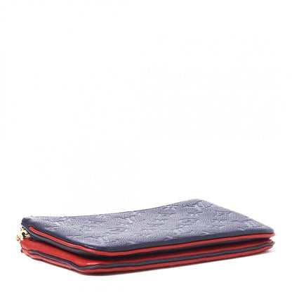 Louis Vuitton Empreinte Double Zip Pochette Marine Rouge 4 of 10