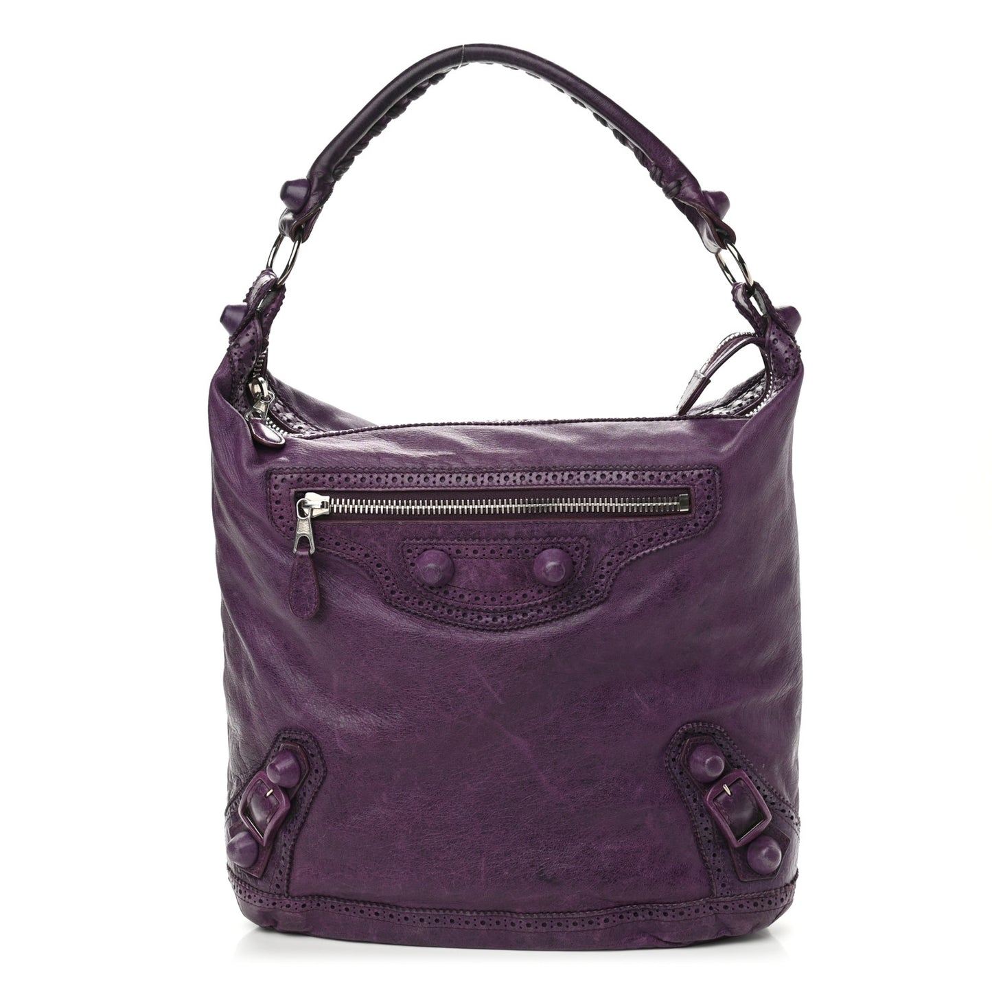 Agneau Giant Brogues Hardware Day Hobo Raisn