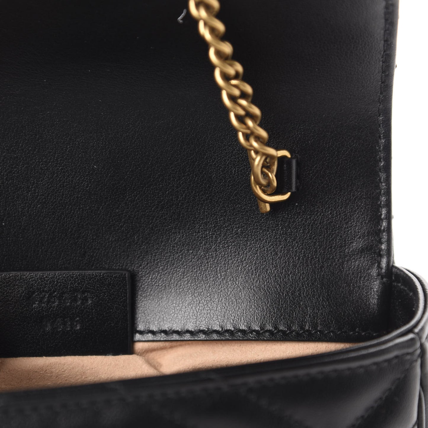 Calfskin Matelasse Super Mini GG Marmont Shoulder Bag Black