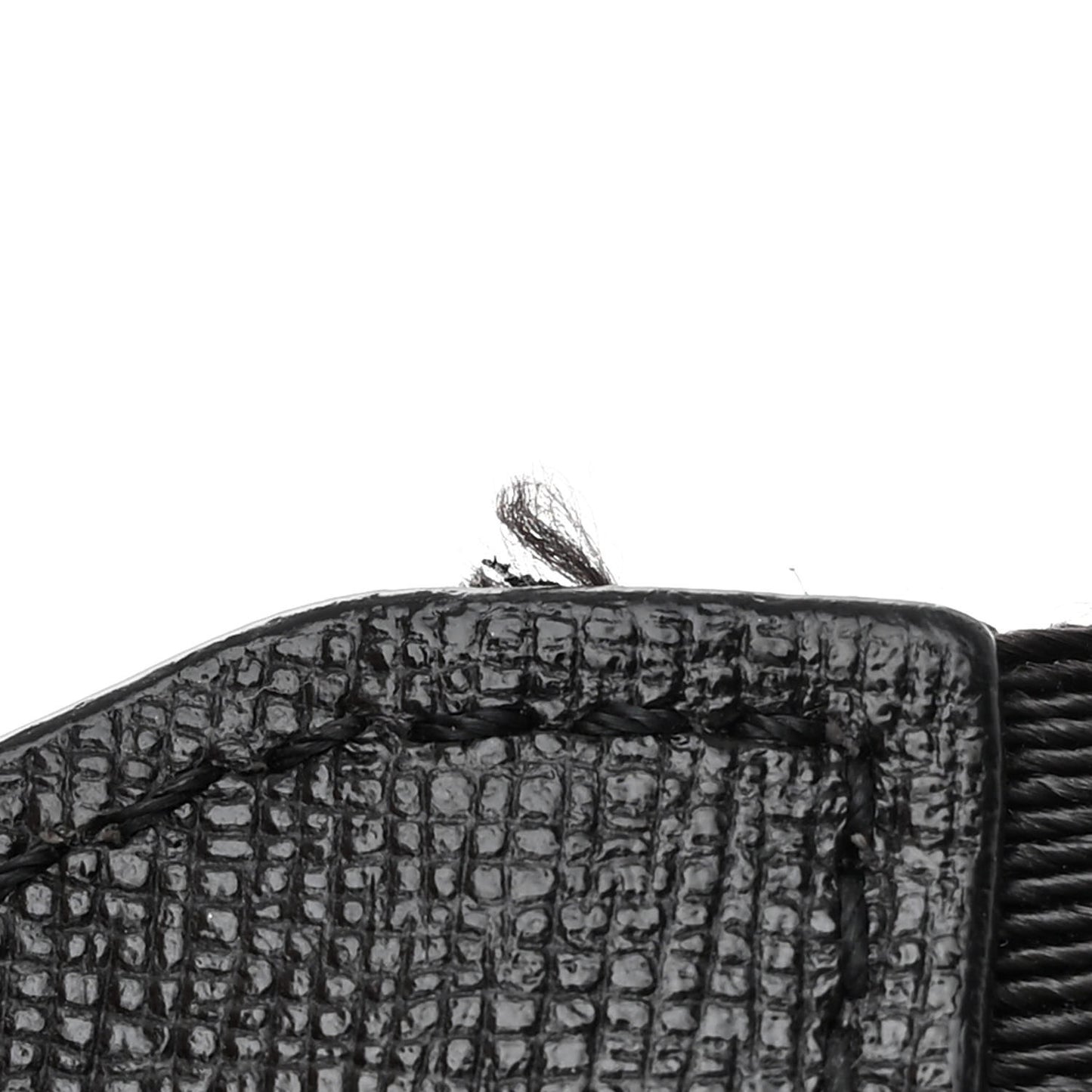 Saffiano Sculpture Binder Clip Shoulder Bag Black