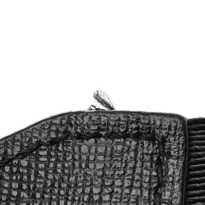 Off-White Saffiano Sculpture Binder Clip Shoulder Bag Black 20 of 22