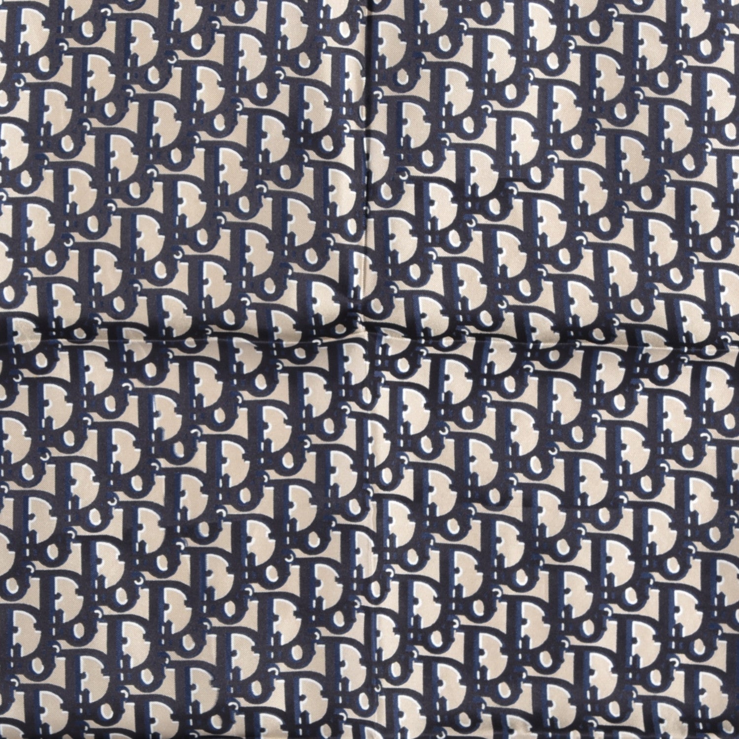 Christian Dior Silk Oblique Scarf Blue 2 of 2