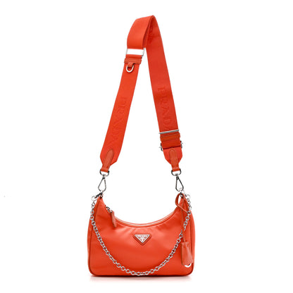 Prada Re-Nylon Saffiano Re-Edition 2005 Shoulder Bag Arancio 1 of 10