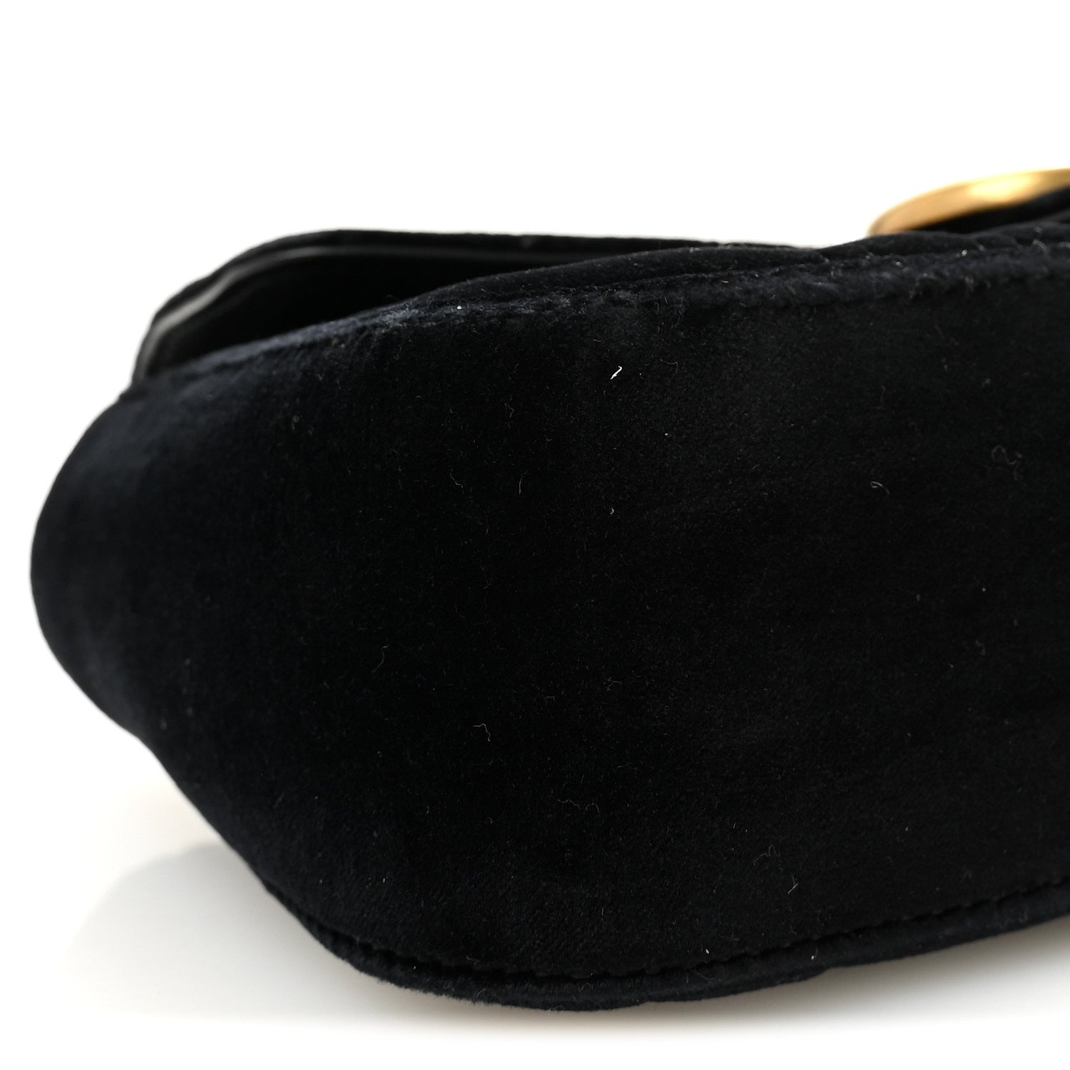 Gucci Velvet Matelasse Mini GG Marmont Shoulder Bag Black 9 of 10