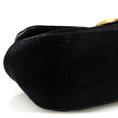 Gucci Velvet Matelasse Mini GG Marmont Shoulder Bag Black 9 of 10