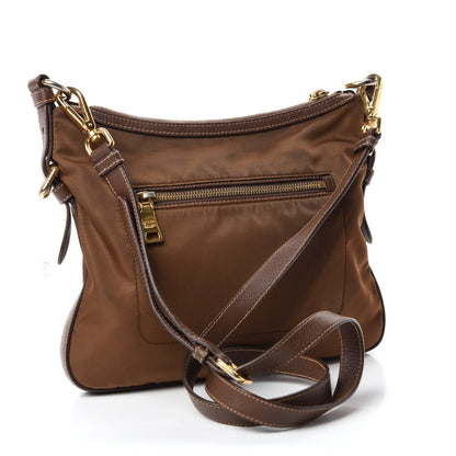Prada Tessuto Nylon Saffiano Messenger Bag Corinto 3 of 10