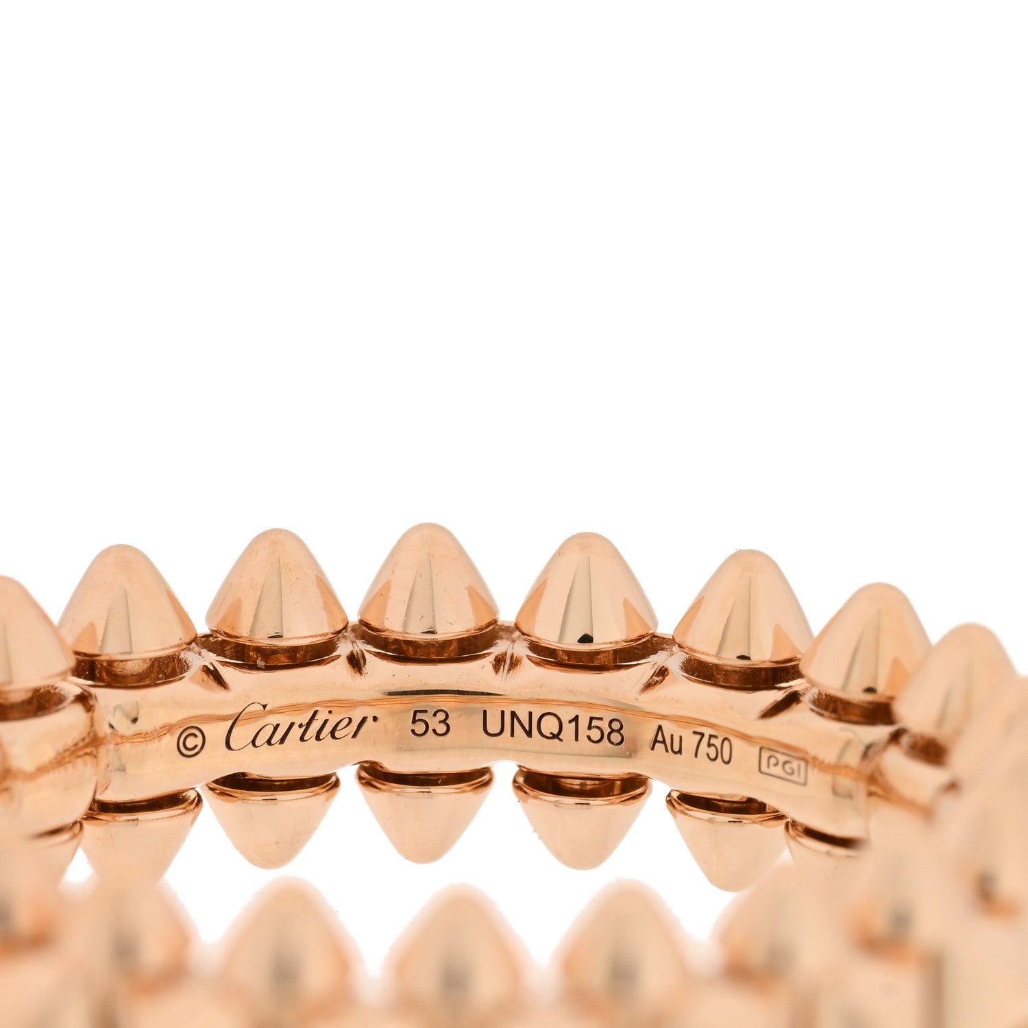 Cartier 18K Pink Gold SM Clash De Cartier Ring 53 6.25 4 of 5