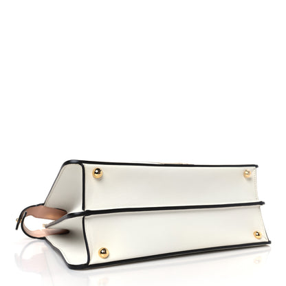 Fendi Vitello Seta Chamois Stocking Girl Inlay Medium Peekaboo I SEE U Satchel White Ice Multicolor 4 of 11