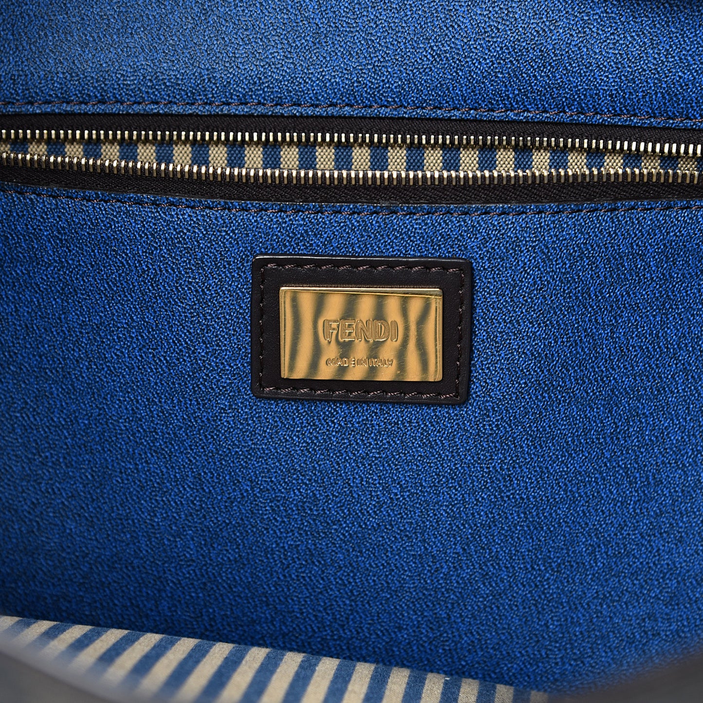 Zucca Spalmati Medium Roll Tote Tobacco Blue