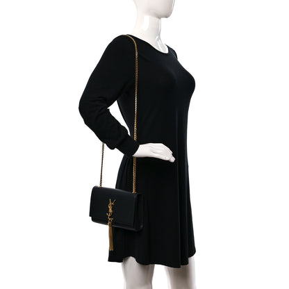 Saint Laurent Calfskin Small Classic Monogram Kate Tassel Satchel Black 2 of 10