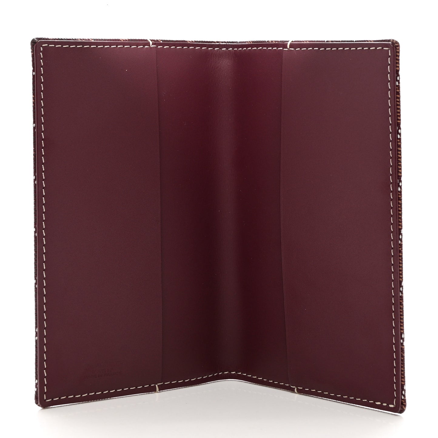 Goyardine Passport Holder Burgundy