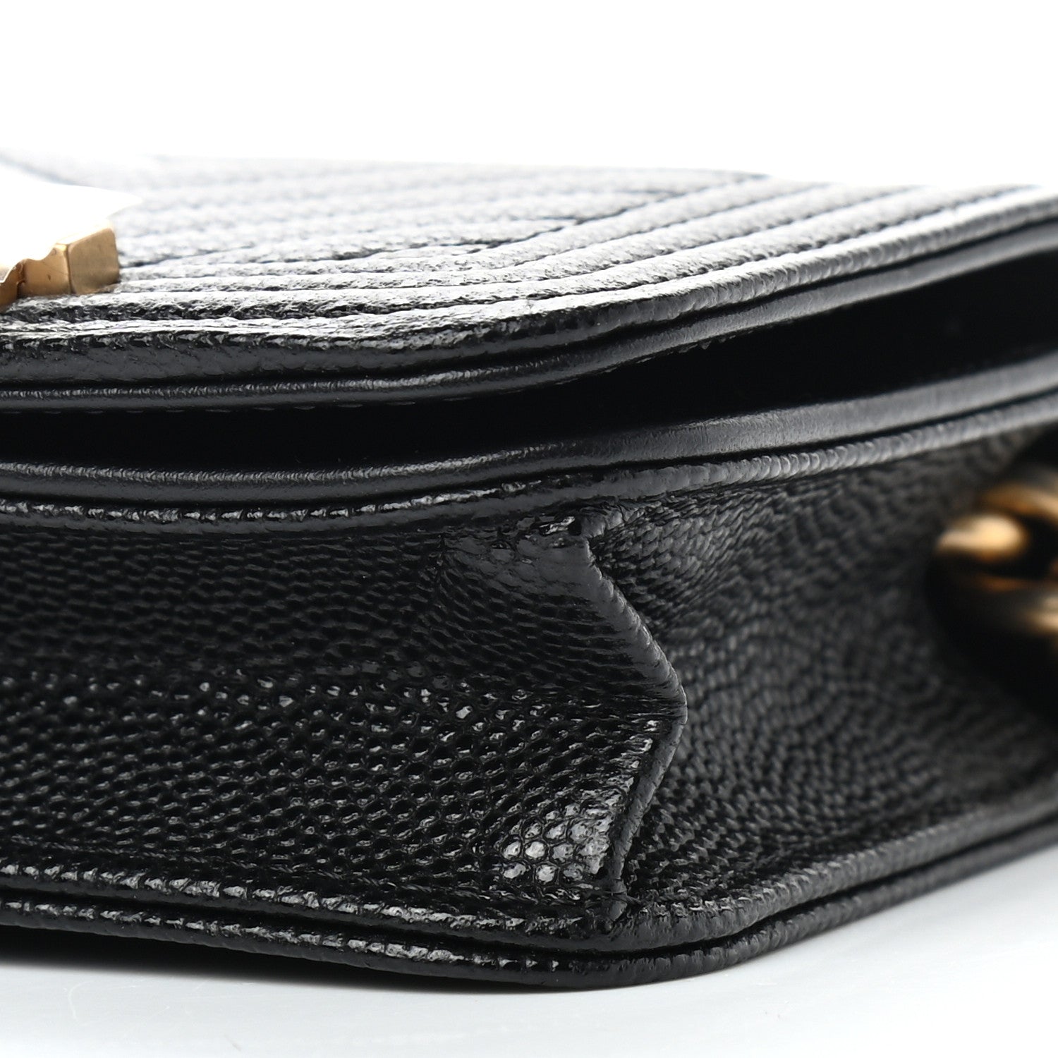 Chanel Caviar Chevron Quilted Boy Flap Waist Belt Bag Black 10 of 10