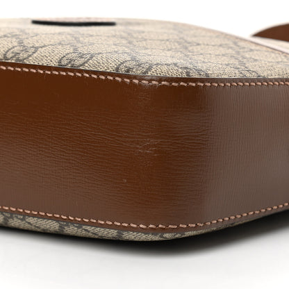 Gucci GG Supreme Monogram Azalea Calfskin Retro Interlocking G Messenger Shoulder Bag Beige Ebony Brown Sugar 11 of 12
