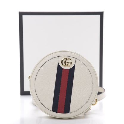 Gucci Textured Calfskin Web Mini Ophidia Round Backpack Mystic White 10 of 10