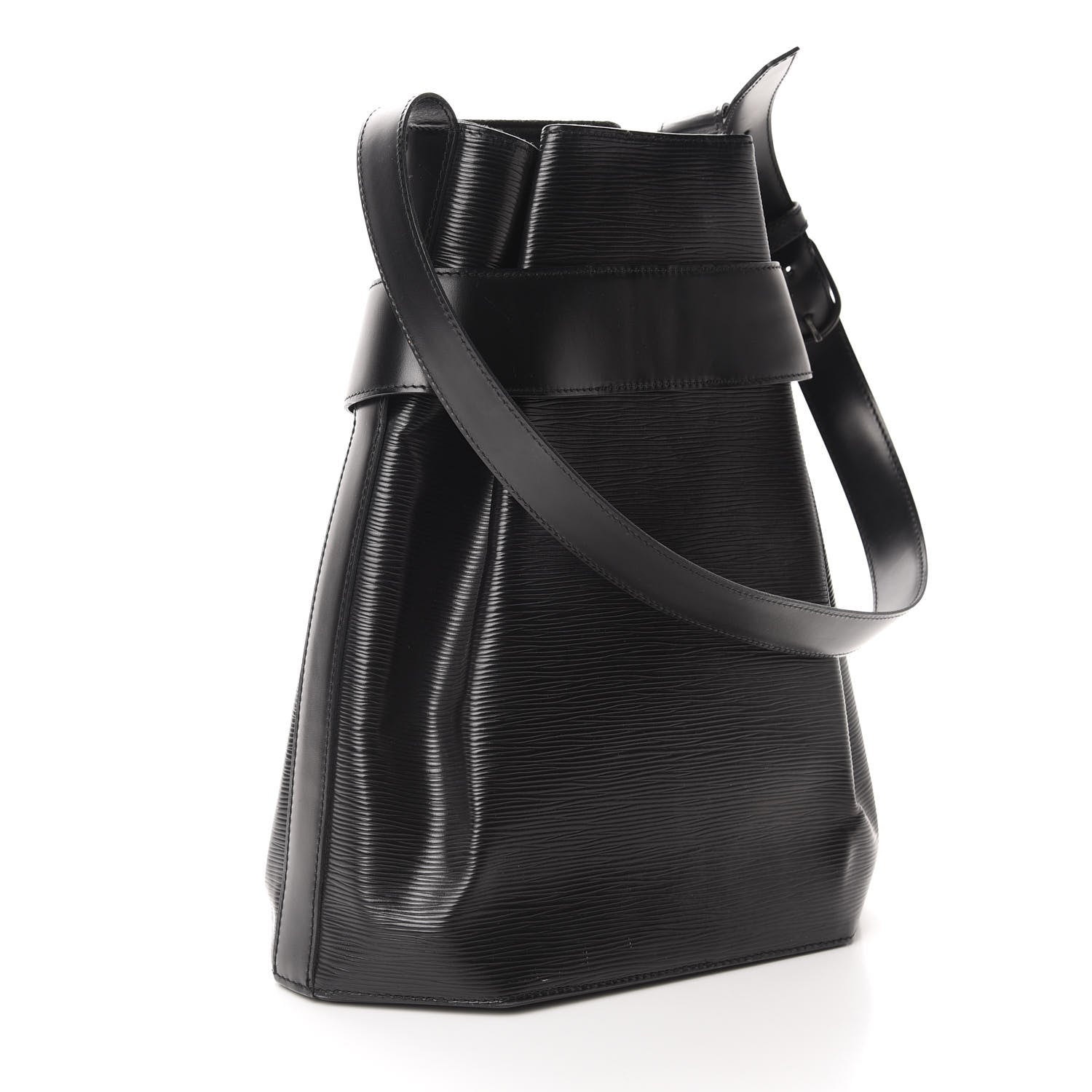 Louis Vuitton Epi Sac D'Epaule GM Black 4 of 14