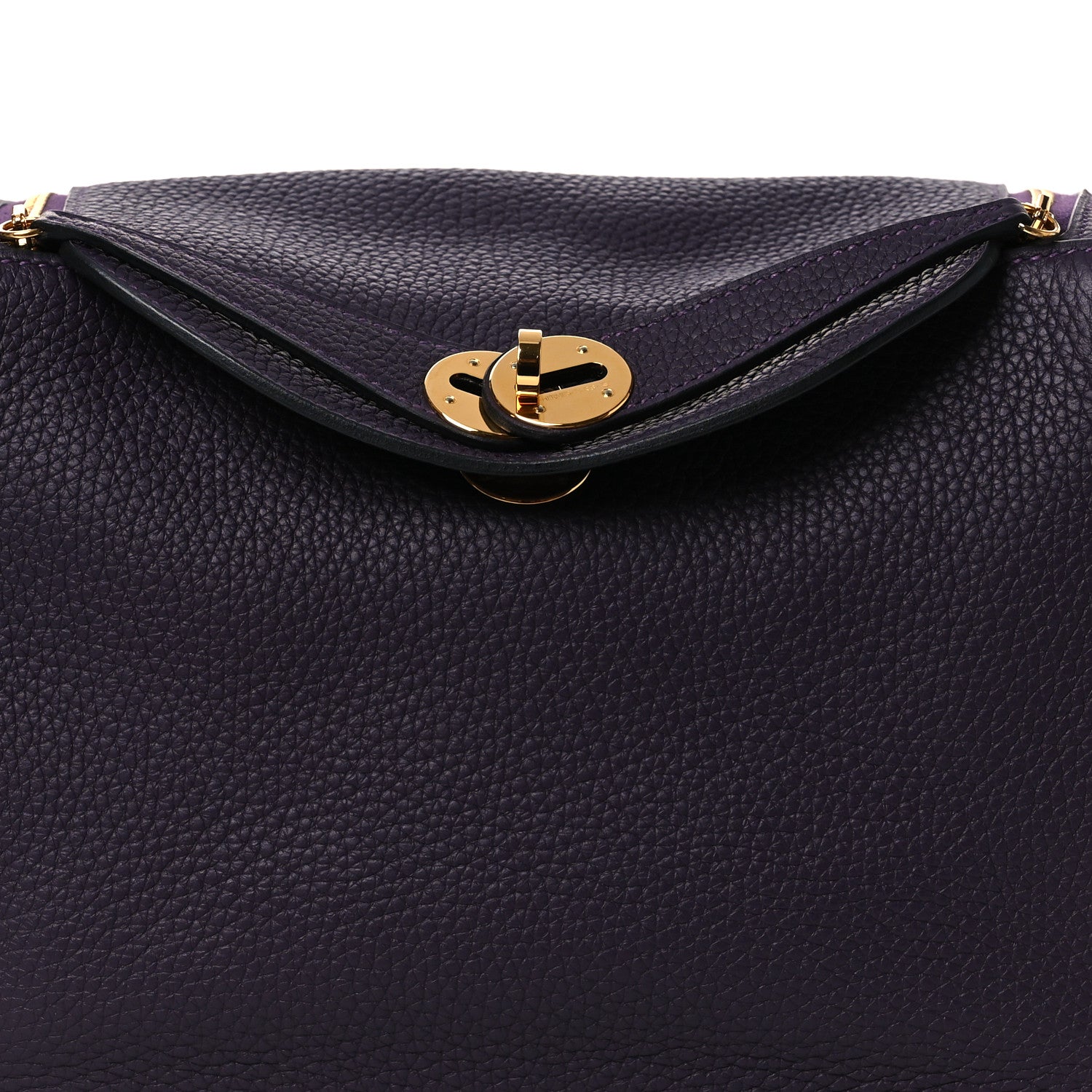 Hermes Taurillon Clemence Lindy 26 Raisin 8 of 11
