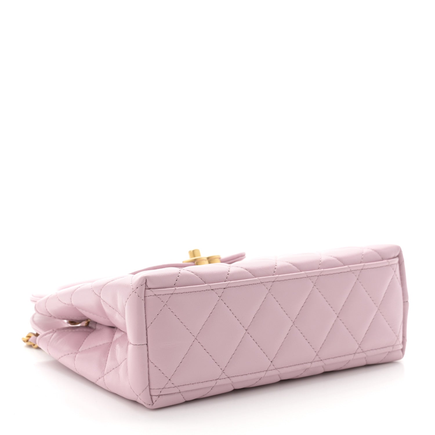 Chanel Shiny Aged Calfskin Quilted Nano Kelly Shopper Pink 4 of 11