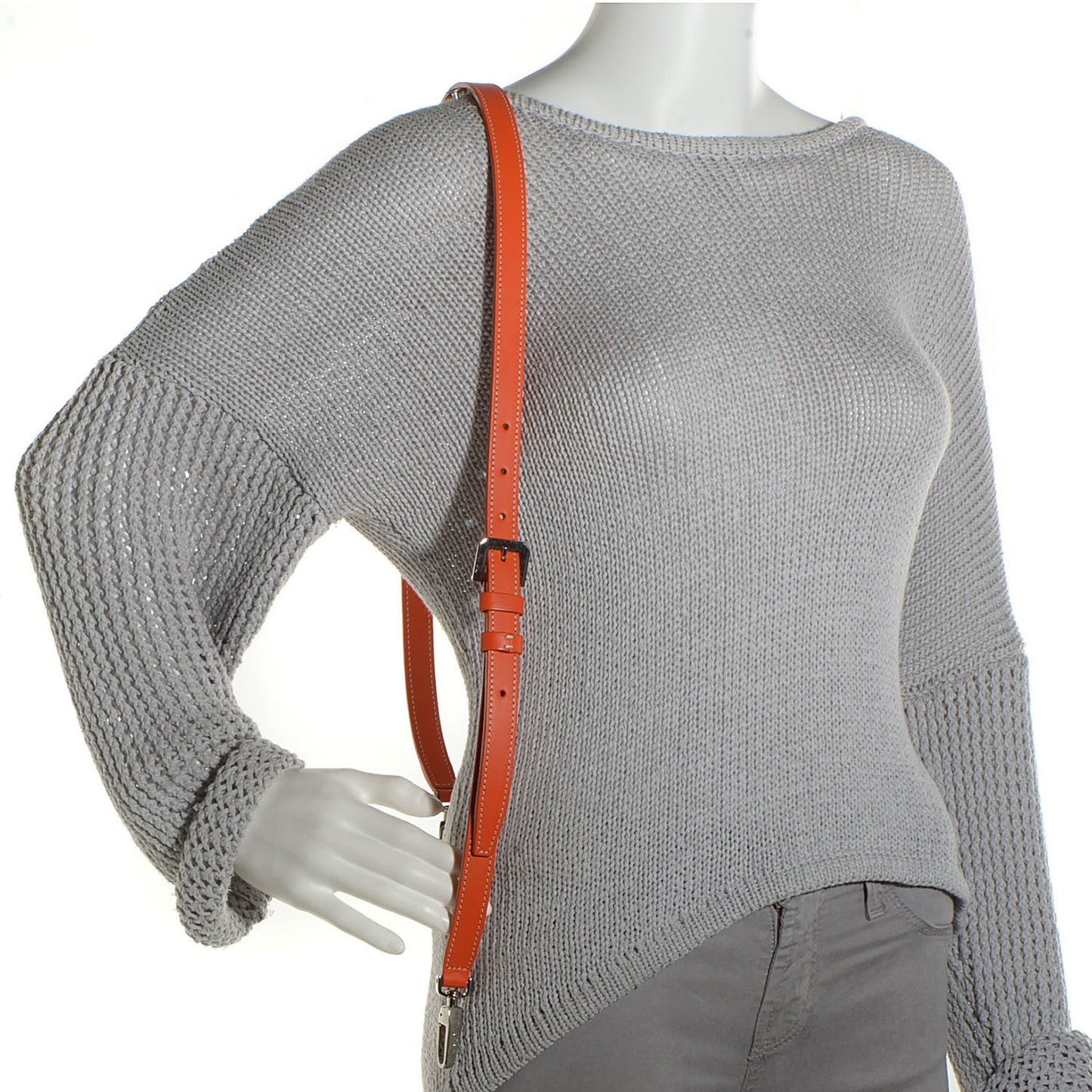 Leather Adjustable Shoulder Strap Orange