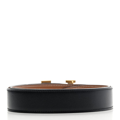Hermes Box Togo 32mm Guilloche H Belt 80 Black Gold 2 of 7