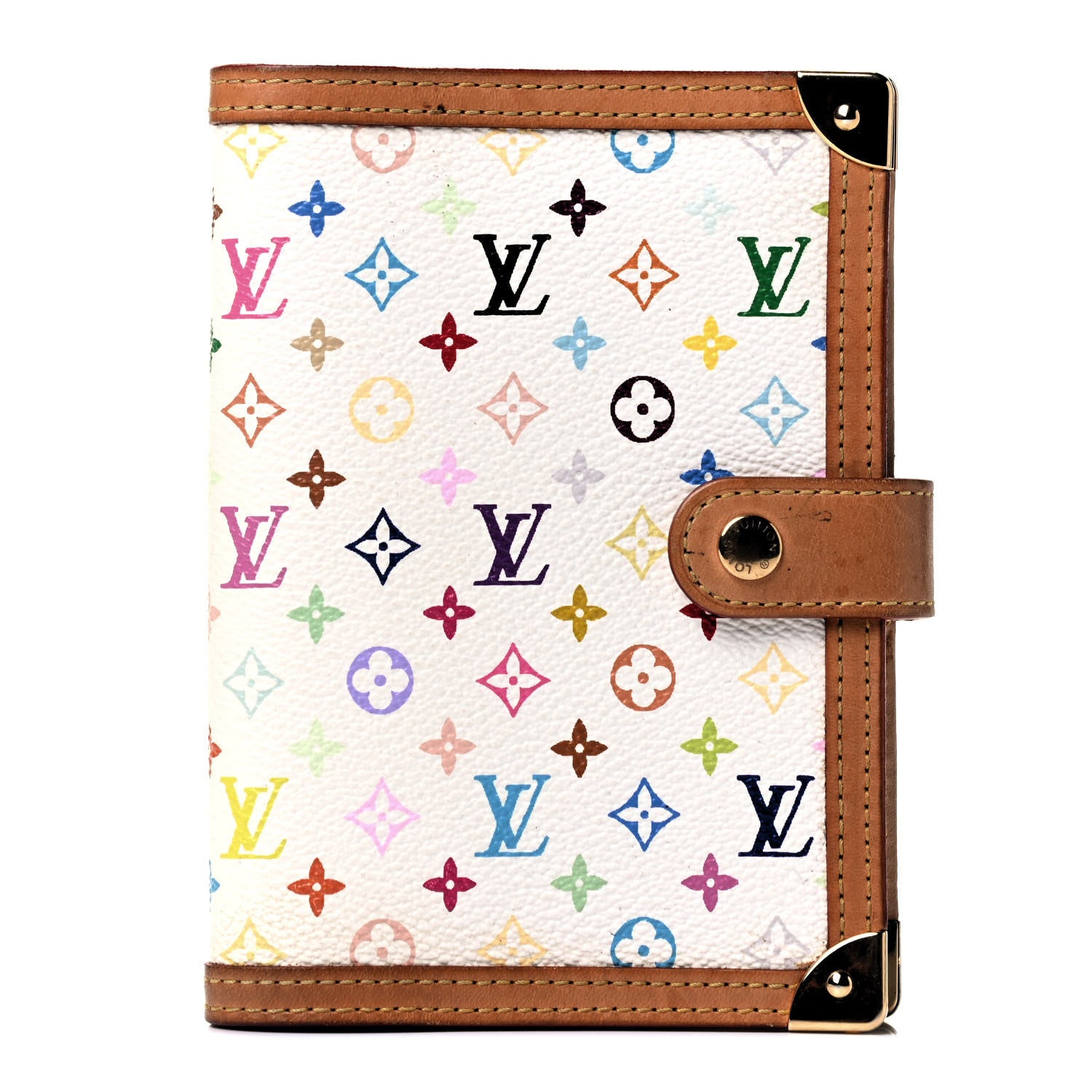 Louis Vuitton Monogram Multicolor Small Ring Agenda Cover White 1 of 4