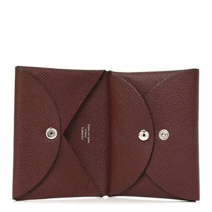 Hermes Epsom Calvi Duo Card Case Terre 5 of 8