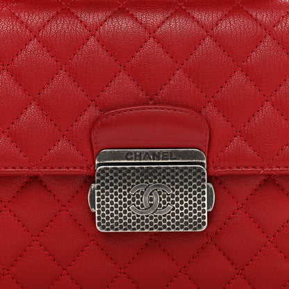 Chanel Goatskin Quilted Small CC University Top Handle Flap Red 8 of 13