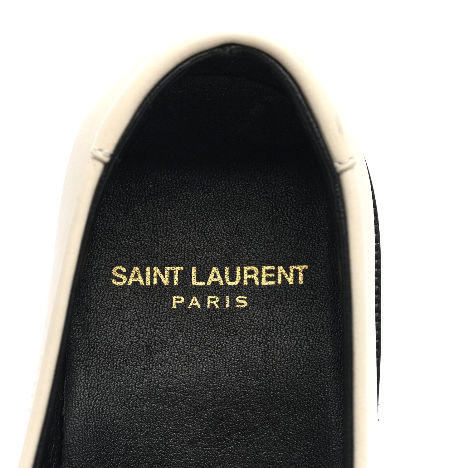 Saint Laurent Calfskin Penny Loafers 38 Pearl 7 of 8