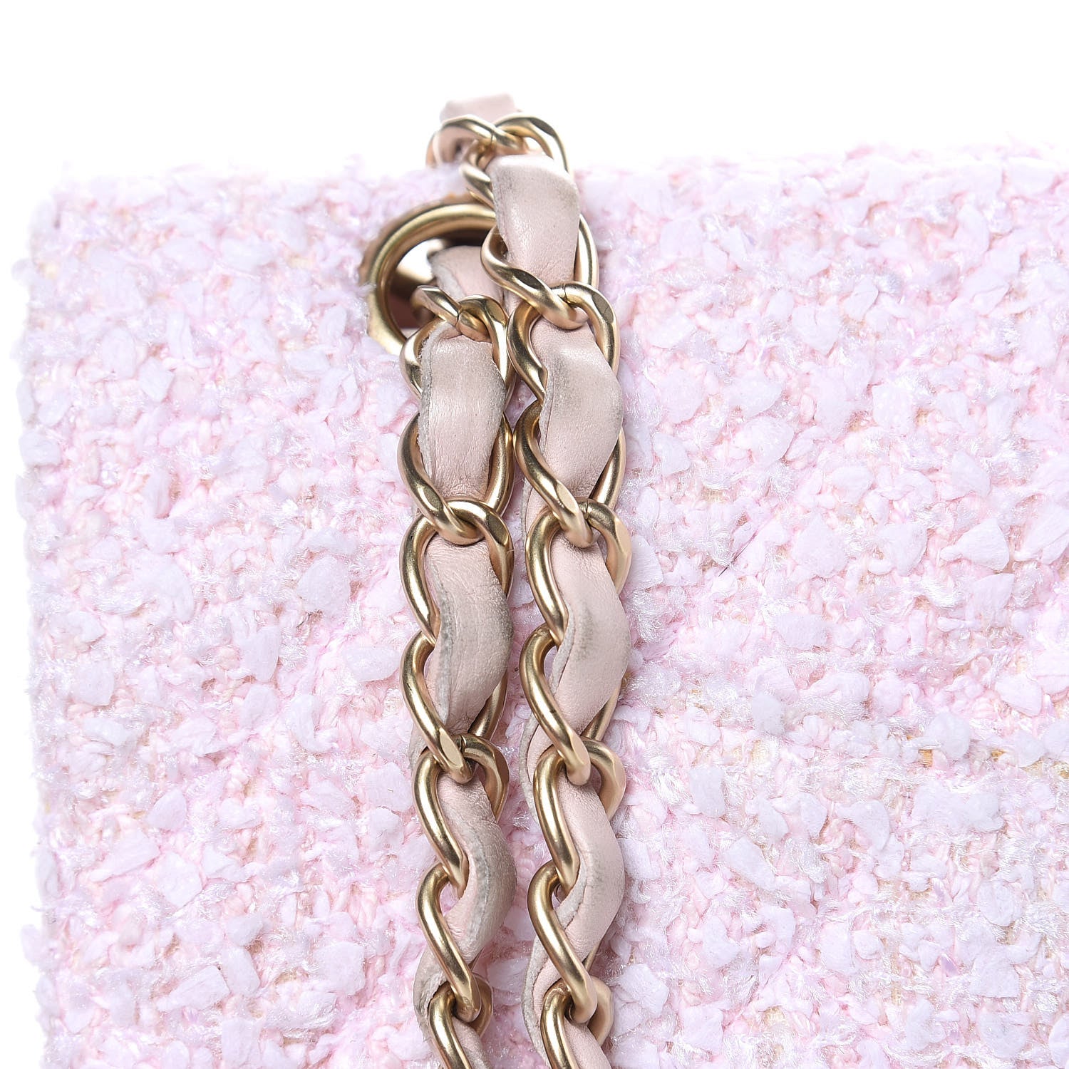 Chanel Tweed Medium Double Flap Pink 13 of 20