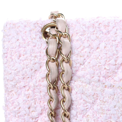 Chanel Tweed Medium Double Flap Pink 13 of 20