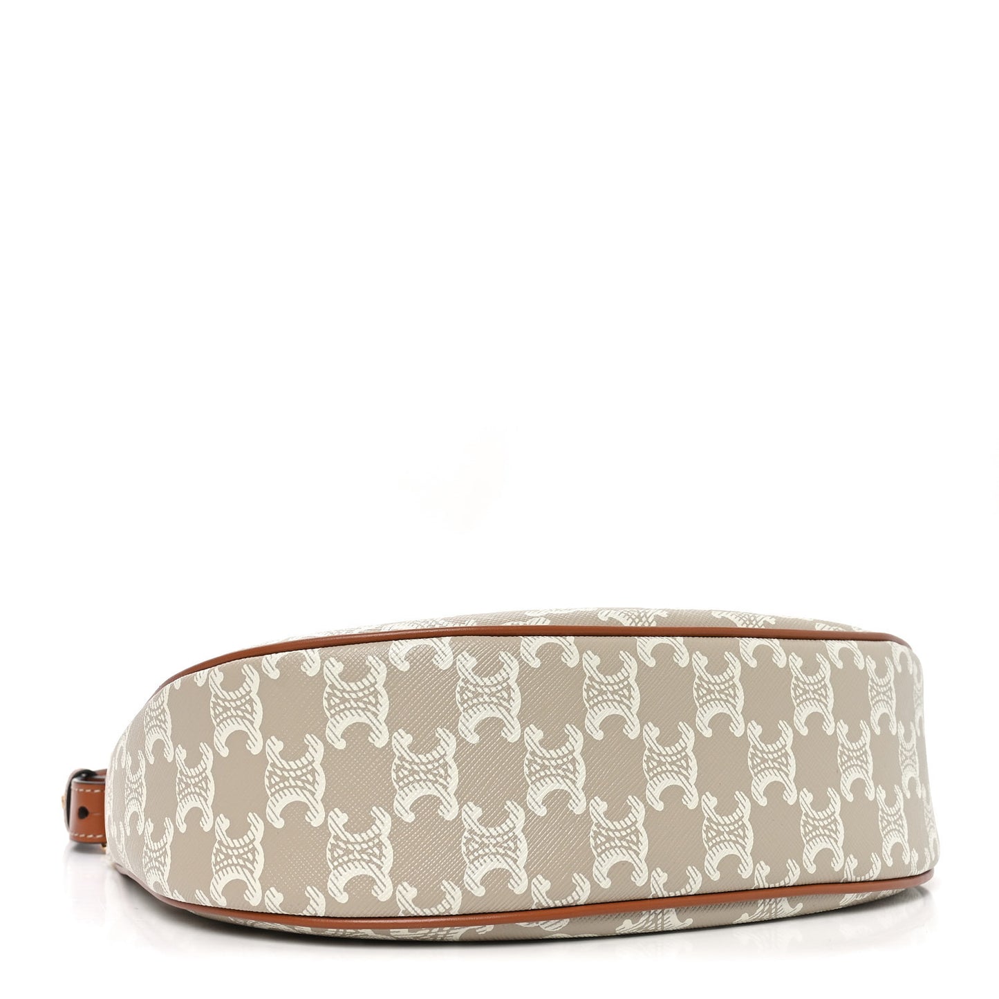 Canvas Calfskin Ava Triomphe Shoulder Bag Grege