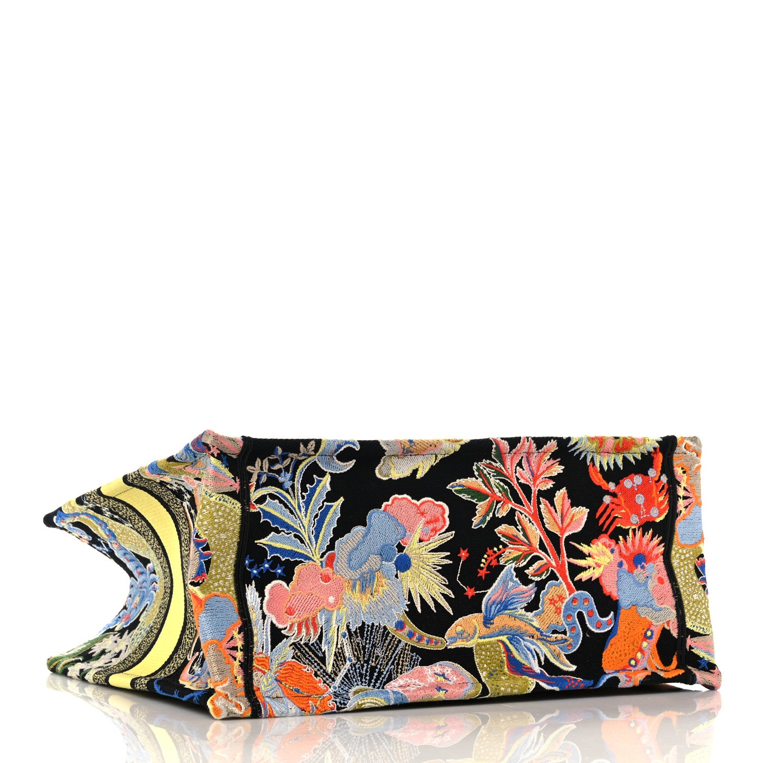 Christian Dior Canvas Zodiac Fantastico Embroidered Medium Book Tote Black Multicolor 4 of 11