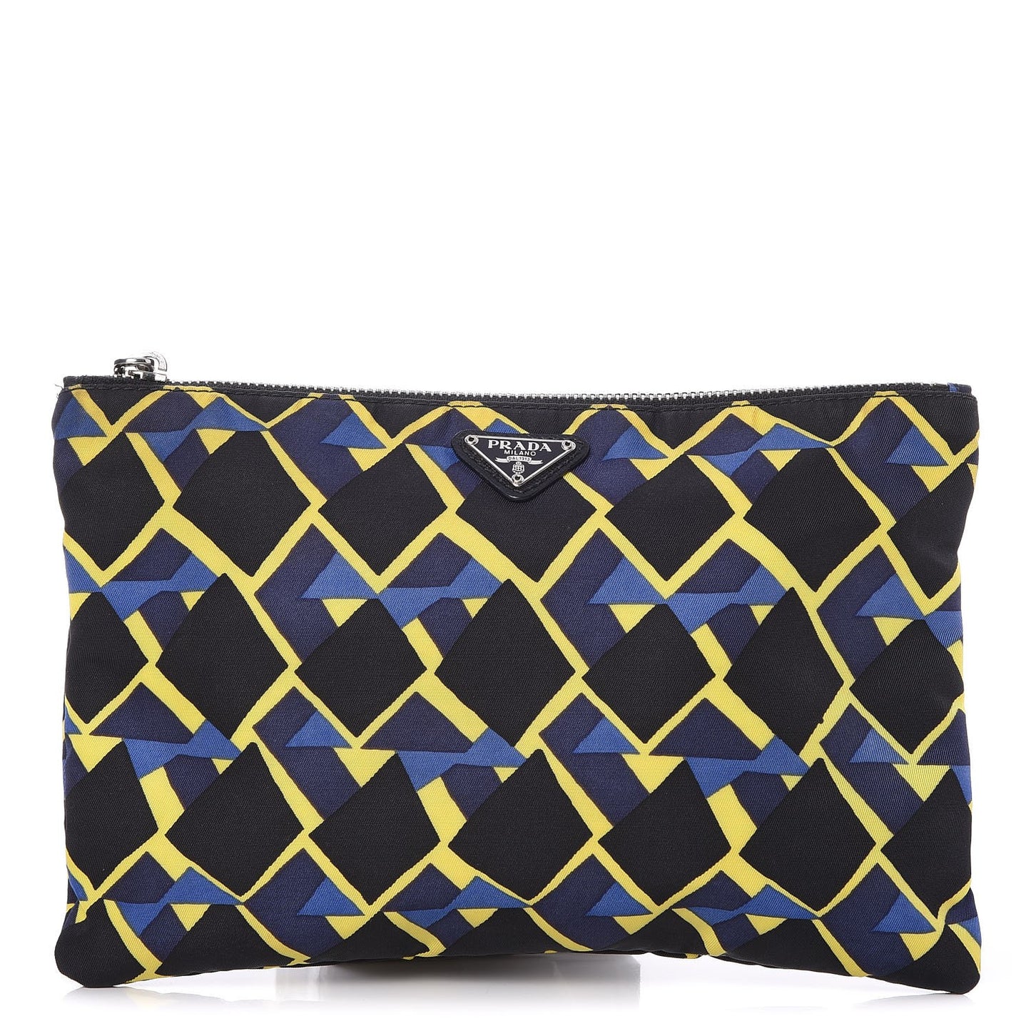Nylon Pouch Black Yellow Blue