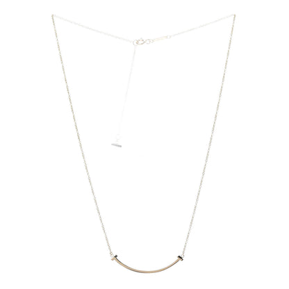 Tiffany 18K Yellow Gold Small T Smile Pendant Necklace 3 of 7