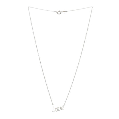 Tiffany Sterling Silver Paloma Picasso Graffiti Love Pendant Necklace 3 of 4