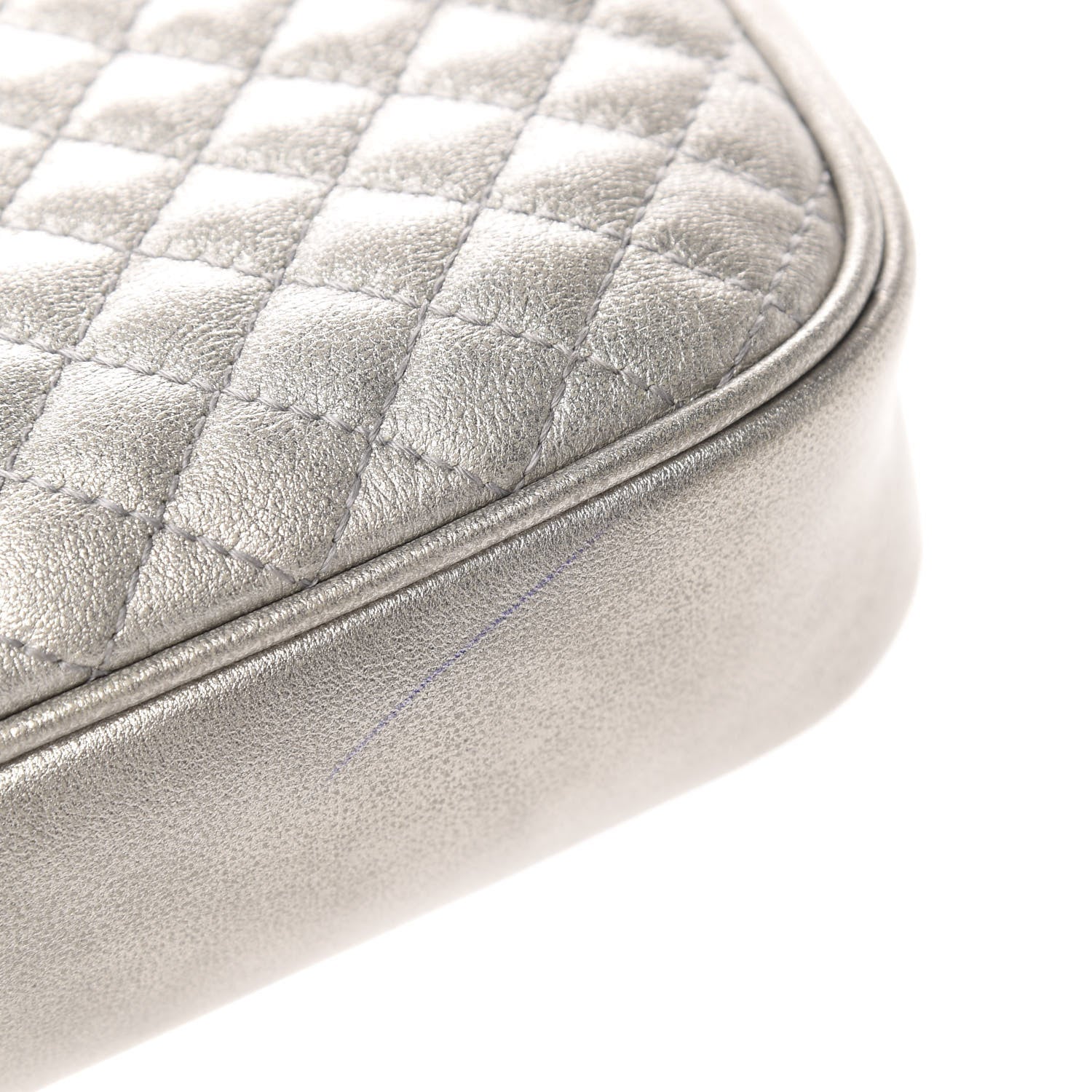 Gucci Laminated Nappa Web Trapuntata Small GG Shoulder Bag Argento 8 of 12
