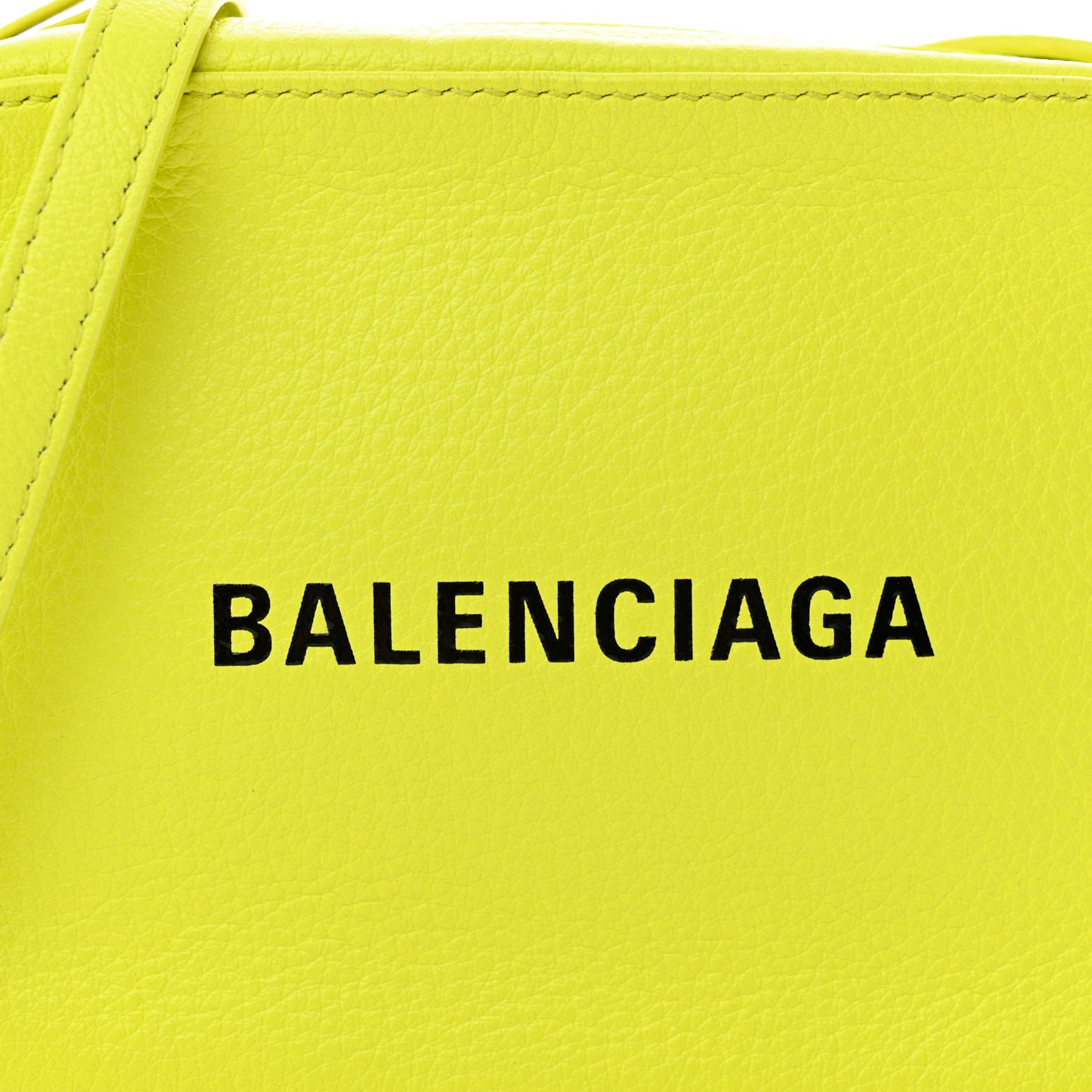 Calfskin Logo XS Everyday Camera Bag Acid Green Black