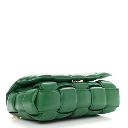 Bottega Veneta Lambskin Maxi Intreccio Padded Chain Cassette Crossbody Bag Racing Green 4 of 9