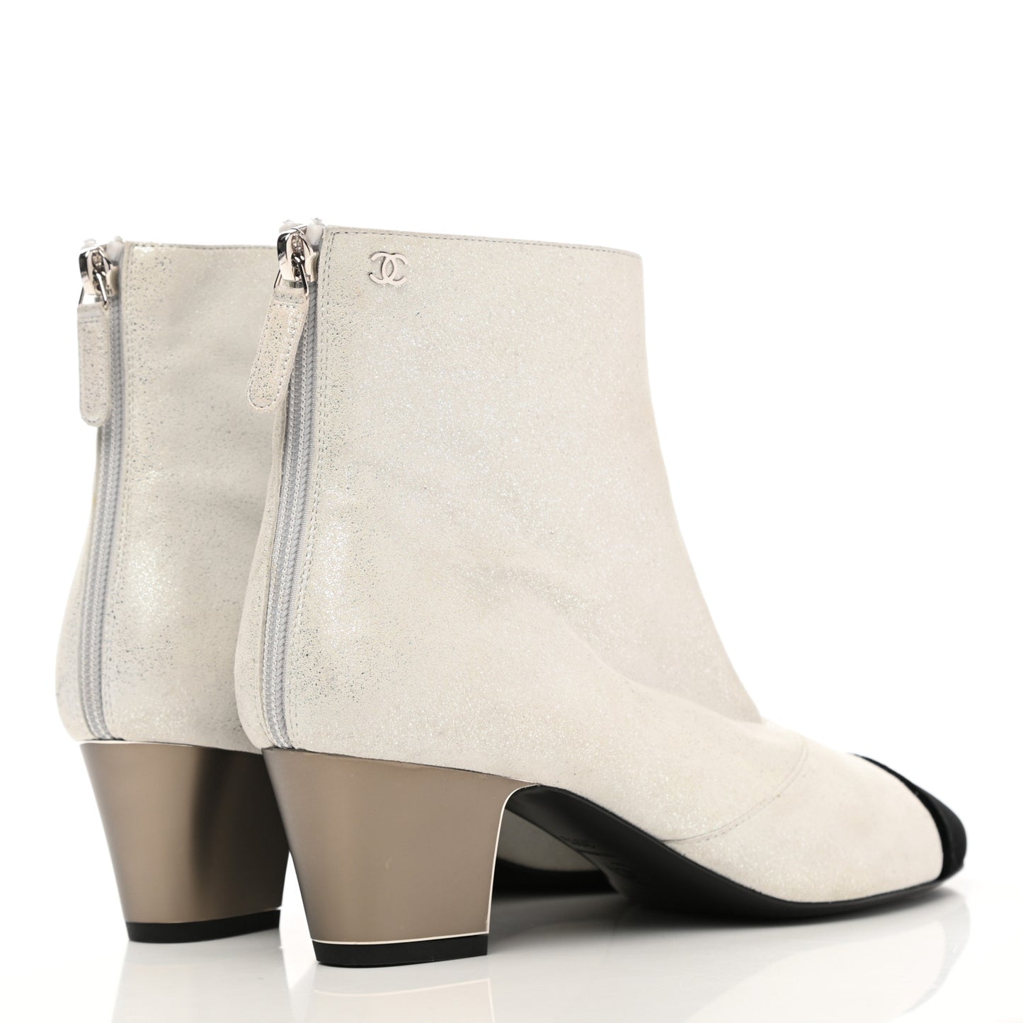 Metallic Calfskin Ankle Boots 39.5 Gold