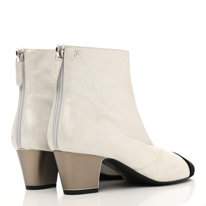 Chanel Metallic Calfskin Ankle Boots 39.5 Gold 4 of 8
