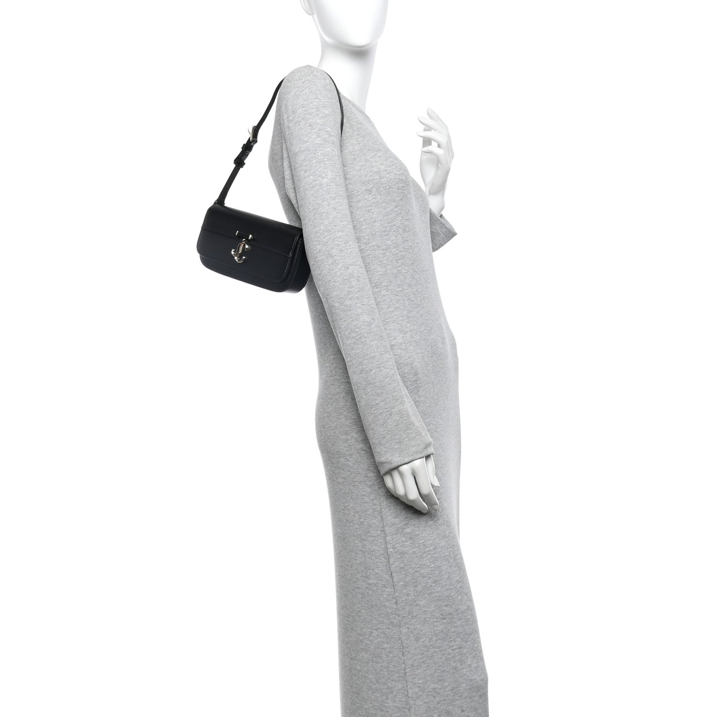 Calfskin Mini Avenue Shoulder Bag Black