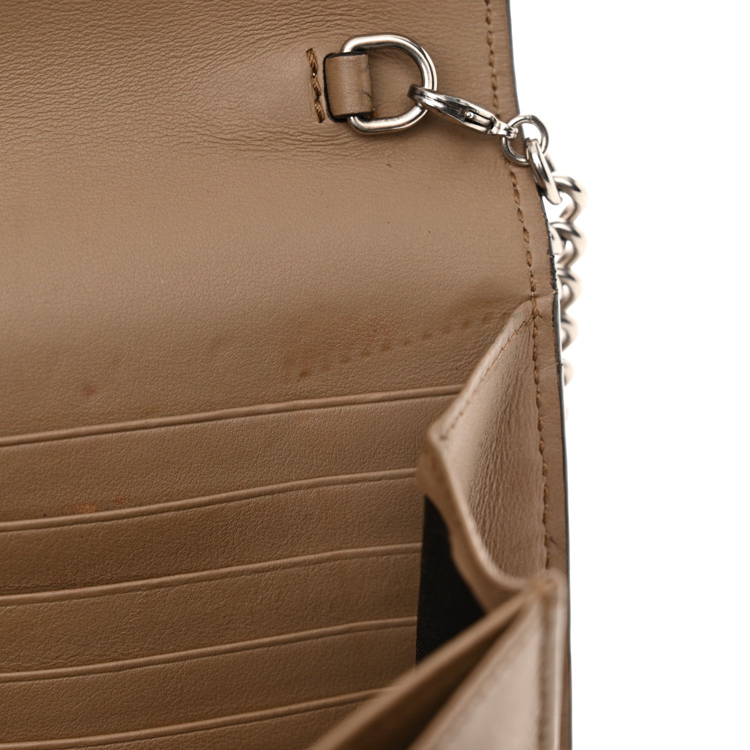 Gucci GG Supreme Monogram Mini Dionysus Chain Wallet Beige Taupe 11 of 13