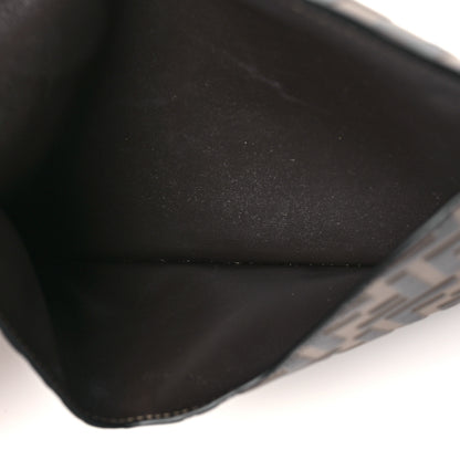 Fendi Vitello Soft F is Fendi Bi-Color FF 1974 Embossed Envelope Pouch Maya Black 5 of 9