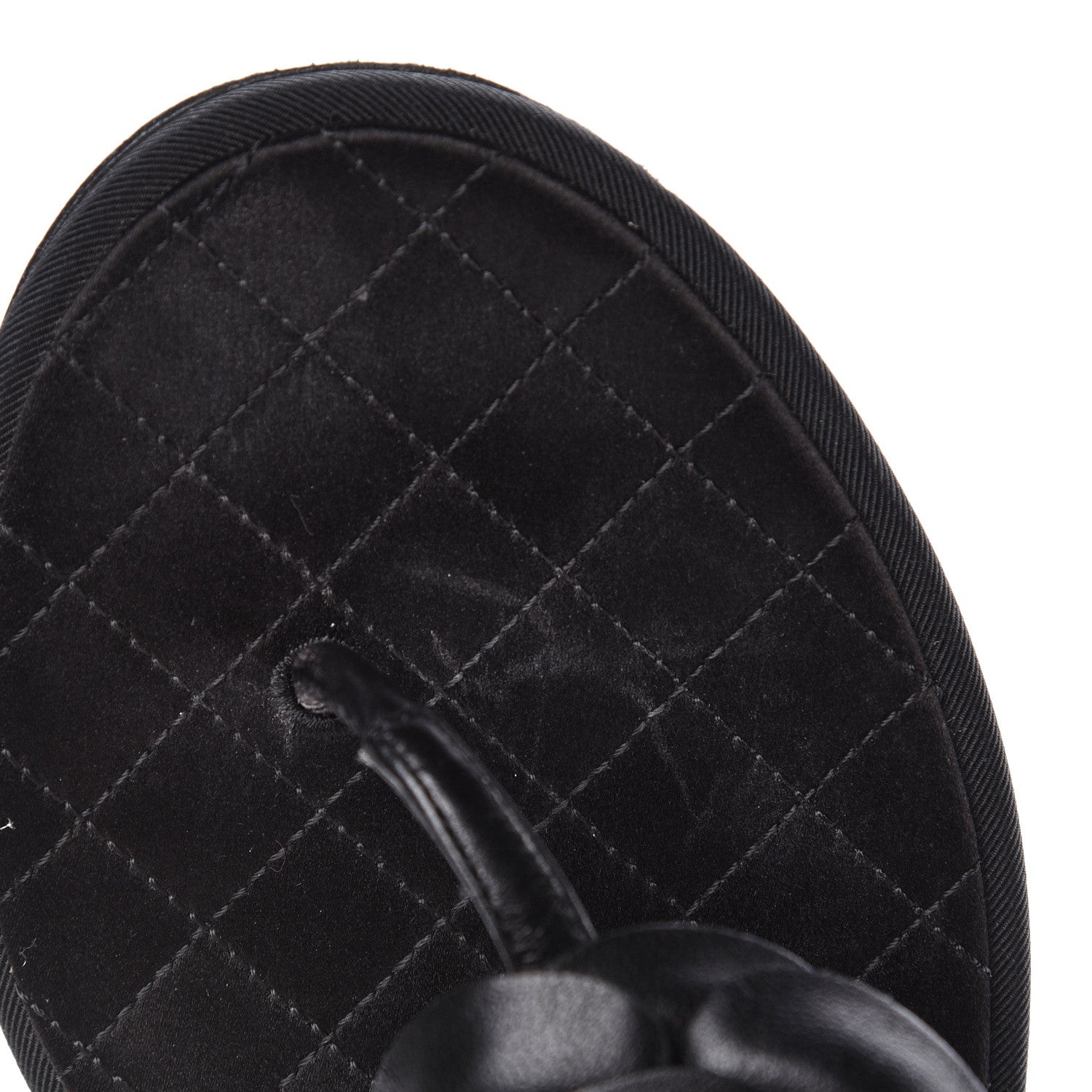 Chanel Lambskin Camellia Thong Sandals 38.5 Black 17 of 18